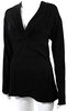 Marni Italy. Black Viscose  Twist Knot V Neck Long Sleeves Mini Dress/Tunic
