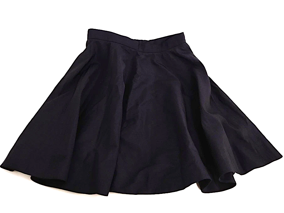 Miu Miu Italy. Black Polyester, Acetate, Nylon Front Zip Skirt