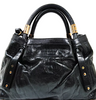 Chloe Paris. Black Distressed Leather Shoulderbag/ Handbag/Crossbody Strap