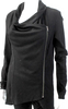 Helmut Lang Black Wool Asymmetric Zip Up Collared Jacket