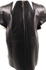 Fendi Italy. Black Leather/Silk Top