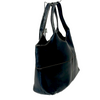 HIROFU JAPAN. Black Leather Tote Bag / Shoulder Bag