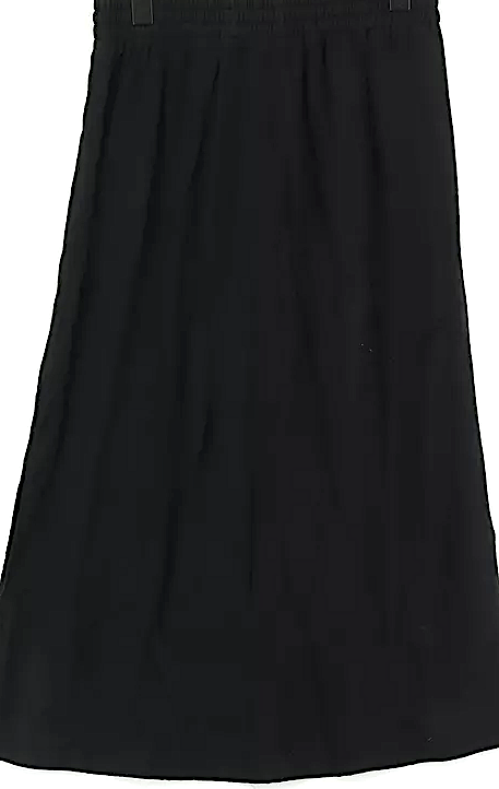 Whistles UK. Black Viscose with Polyamide Long Maxi Skirt