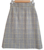 MIU MIU ITALY. Vintage Pristine Cream Glenn Plaid Pattern Dark Brown Skirt
