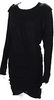 Isabel Marant Etoile Paris. Black Long Sleeve Tulip Hem Blouson Dress