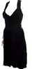 Proenza Schouler NY. Viscose Back Zip Sleeveless V Neck Black Knit Dress