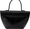 GIVENCHY PARIS. Black Leather Hand Bag / Shoulder Bag, Logo Goldplated.