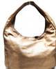 LOEWE MADRID. Brown/Gold Leather Hobo Style Shoulder Bag