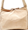 Bottega Veneta Italy. Beige Super Soft Tessuto Nylon Shoulder Bag