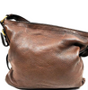 Prada Italy. Brown Pebbled Leather Shoulder Bag / Crossbody bag