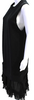 Maison Margiela Paris. MM6. Black Cotton Sleeveless Sweater Dress