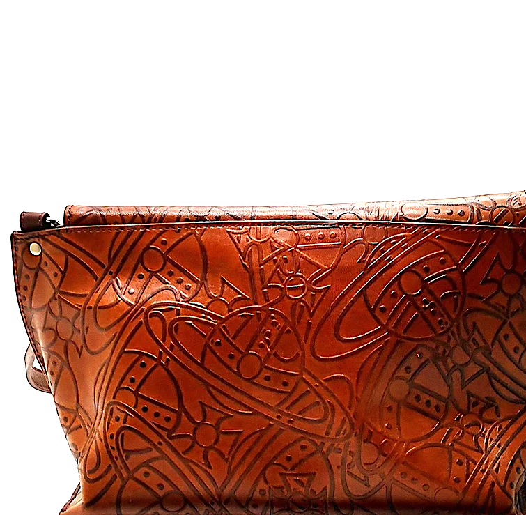 Vivienne Westwood UK. NEW W/O TAG. Brown Leather Shoulder Bag