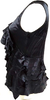 Prada Italy. Black Silk Ruffle Top