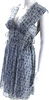 Isabel Marant Paris. Blue Sleeveless Ruched Elastic Waist Tie Dye Maxi Dress