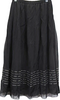 Christian Aujard NEW W TAGS. Black Chiffon Dot Long Maxi Skirt