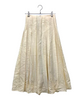 TOMORROWLAND JAPAN. BALLSEY. ivory Cotton Dobby Twill Tuck Pleated Long Skirt