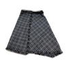 Burberry London. Black/Grey Plaid Wool Skirt