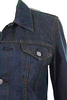 Dries Van Noten Belgium. Blue Medium Wash Collar Long Sleeve Denim Jacket