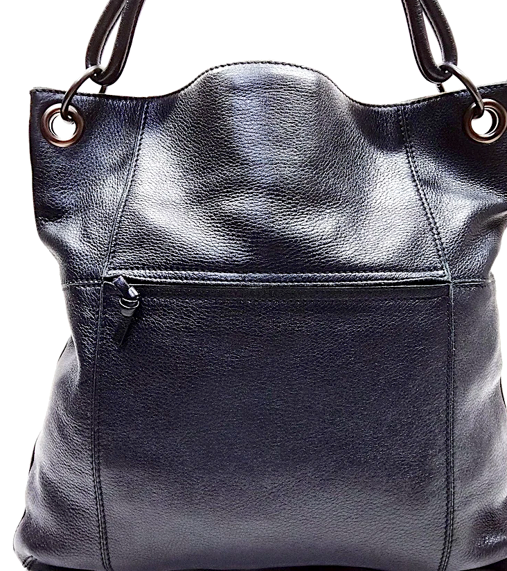Bottega Veneta Italy. Black Leather Shoulder Bag / Hand Bag