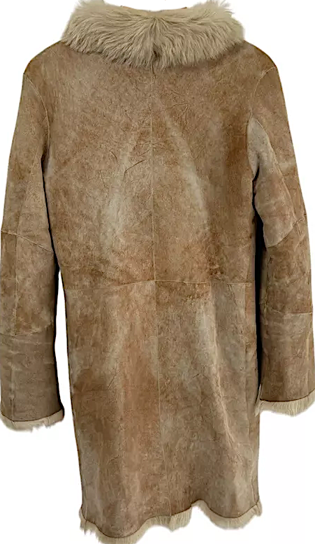 JOSEPH LONDON. Light Brown Beige Mouton Coat