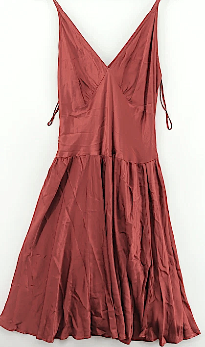 Ghost LONDON. TANYA SARNE. Vintage Burnt Sienna 100% Viscose Midi Dress