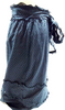 FENDI ITALY. BLACK COTTON TIE EMBELLISHED SKIRT