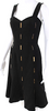 Gabriela Hearst NY. Black Embellished Wool Sleeveless Shift Dress