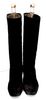 Miu Miu Italy. Black Suede Leather Boots Block 2.5