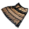 Valentino Garavani Italy.  Black/Beige Lace Tessuto Nylon Skirt