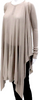 Rick Owens Paris. Beige Long Sleeve Oversized Draped Cashmere Sweater