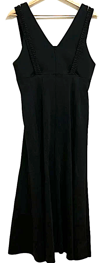 UNITED TOKYO JAPAN. Black Nylon/Acetate Maxi Length Dress