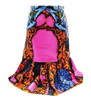 Prada Italy. Vintage Silk, Cupro, Cotton Blend Abstract Print Skirt