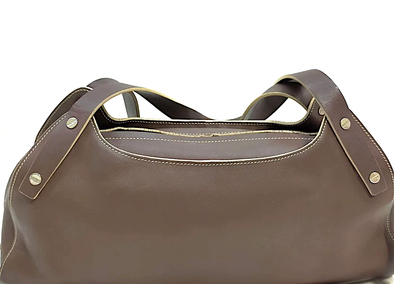 LOEWE MADRID. Brown Leather Shoulder Bag