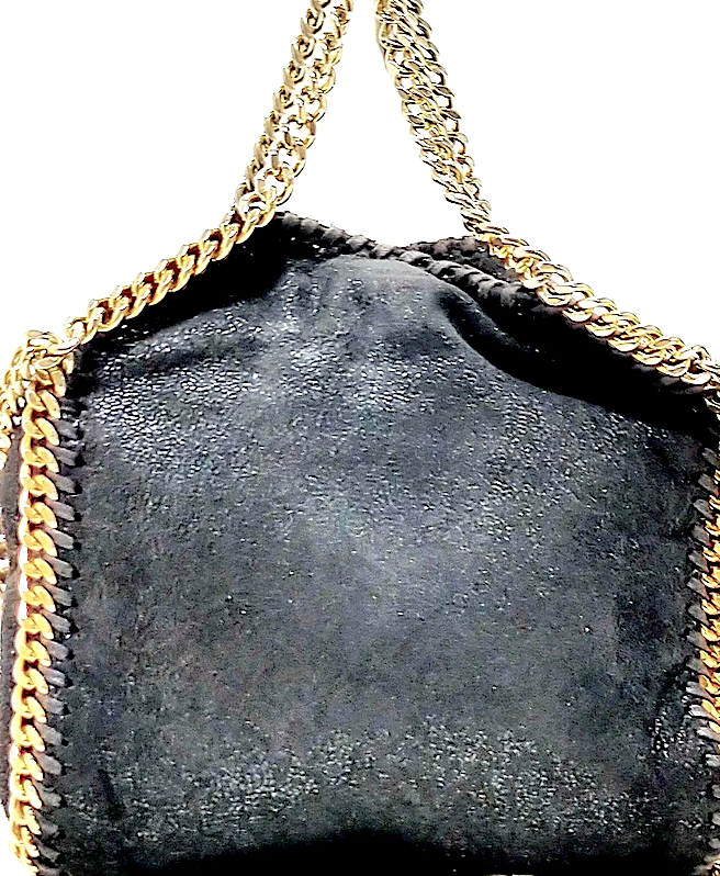 Stella McCartney UK. Black Mini Vegan Leather Shoulder Bag
