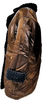 Givenchy Paris. Vintage Brown Rayon.Nylon Coat w/Black Faux Fur Accents