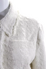 Proenza Schouler  NY. Cream Tweed Long Sleeves Collared Jacket