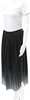 Ulla Johnson NY. Black/Gray Pleated Ombre Midi Skirt