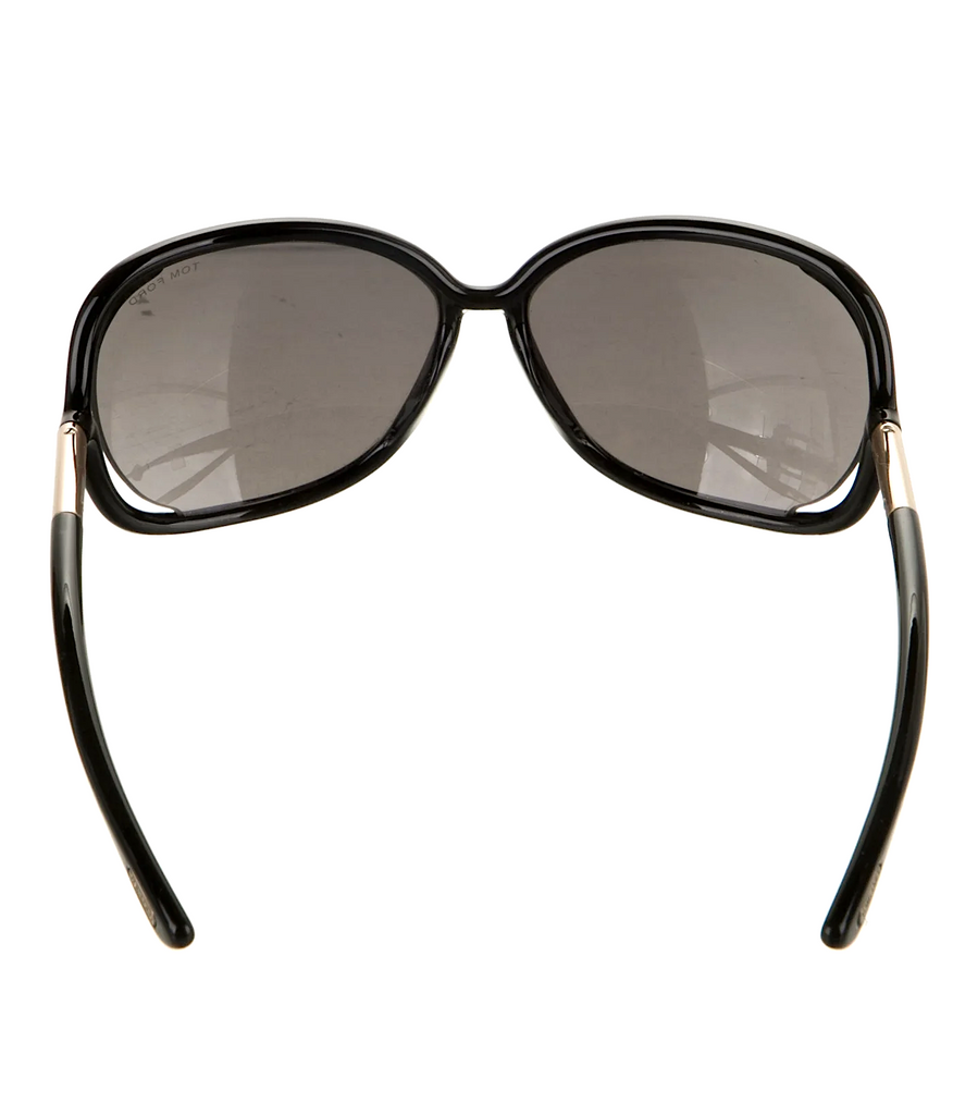 Tom Ford NY. Black Acetate Oversize Tinted Sunglasses