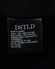 DSTLD Black Lambskin Leather High Neck Long Sleeve Zip Up Jacket