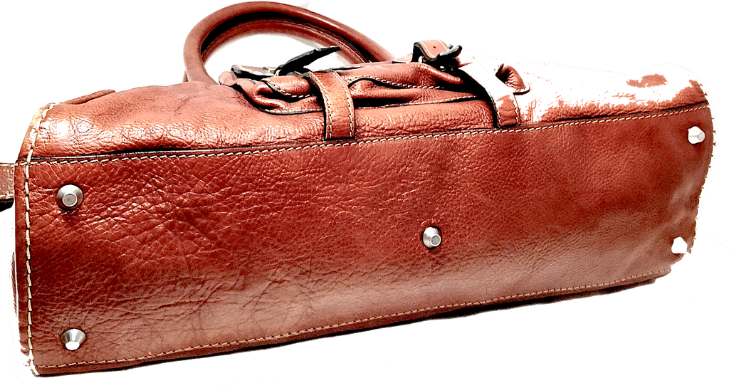 Chloe Paris. Phoebe Philo. Cognac Brown Leather XL Weekender Tote Bag / Shoulder Bag