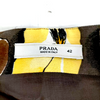 Prada Italy. Dark Brown Wool, Silk Floral Dress