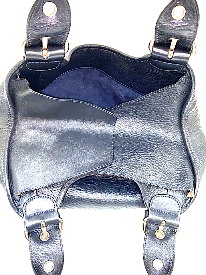 HIROFU JAPAN. Midnite Blue/Black Shoulder Bag / Tote Bag