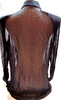 Fendi Italy. Black Rayon Semi Sheer Top