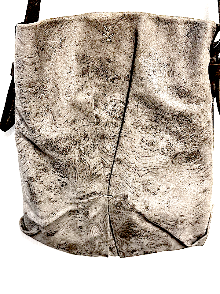 Henry Beguelin Paris. Distressed Lambskin Leather Handmade Luxury Shoulder Bag ' Leather Tote