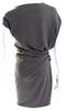 Helmut Lang Gray Wool Ruched One Shoulder Sleeveless Bodycon Dress