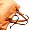 Chloe Paris. Burnt Sienna Color Leather Rare Zipper Shoulder Bag / Tote Bag