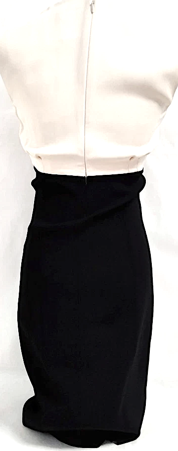 Chanel Paris. Black/White Silk/Poly Blend Sleeveless Dress