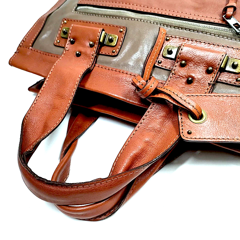 Chloe Paris. Large Brown Leather Tote / Shoulder Bag