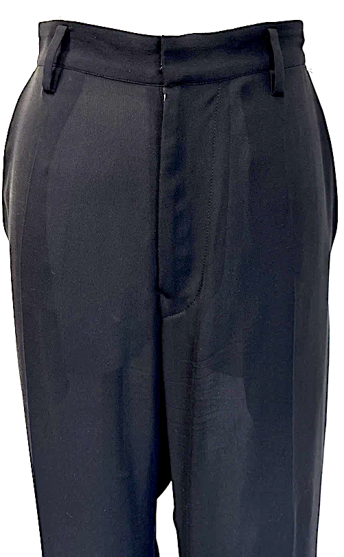 Yohji Yamamoto Japan. Black Flat Front Semi Sheer Pants