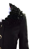 Dolce and Gabbana Italy. Black Wool Ruffled Collared Buttoned Blazer